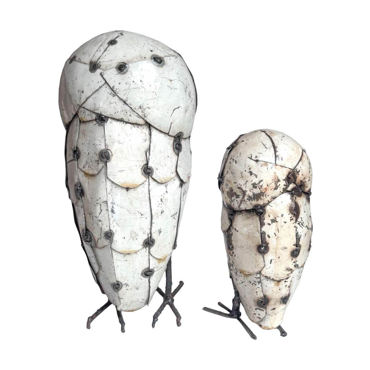 Recycled Metal Garden Sculpture - Barn Owl