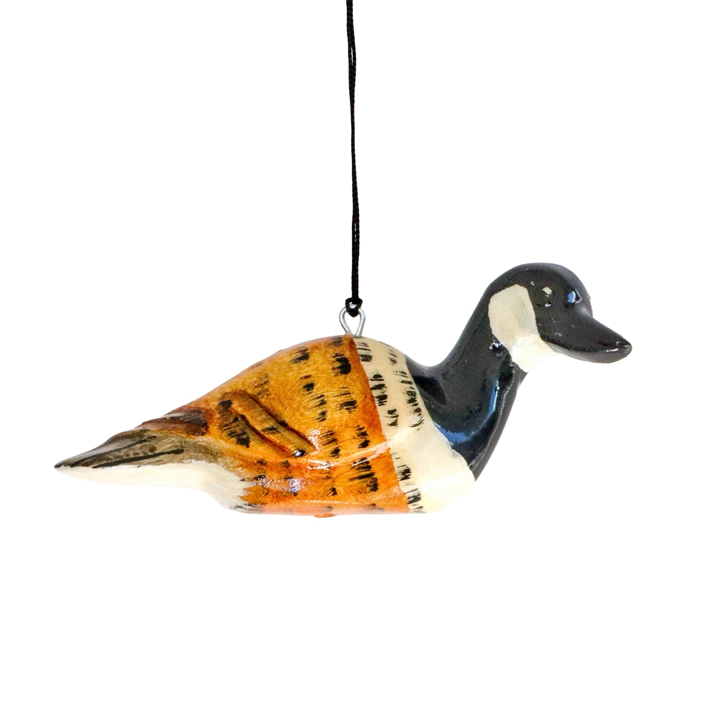 Hand-Carved Bird Ornament - Canada Gooose
