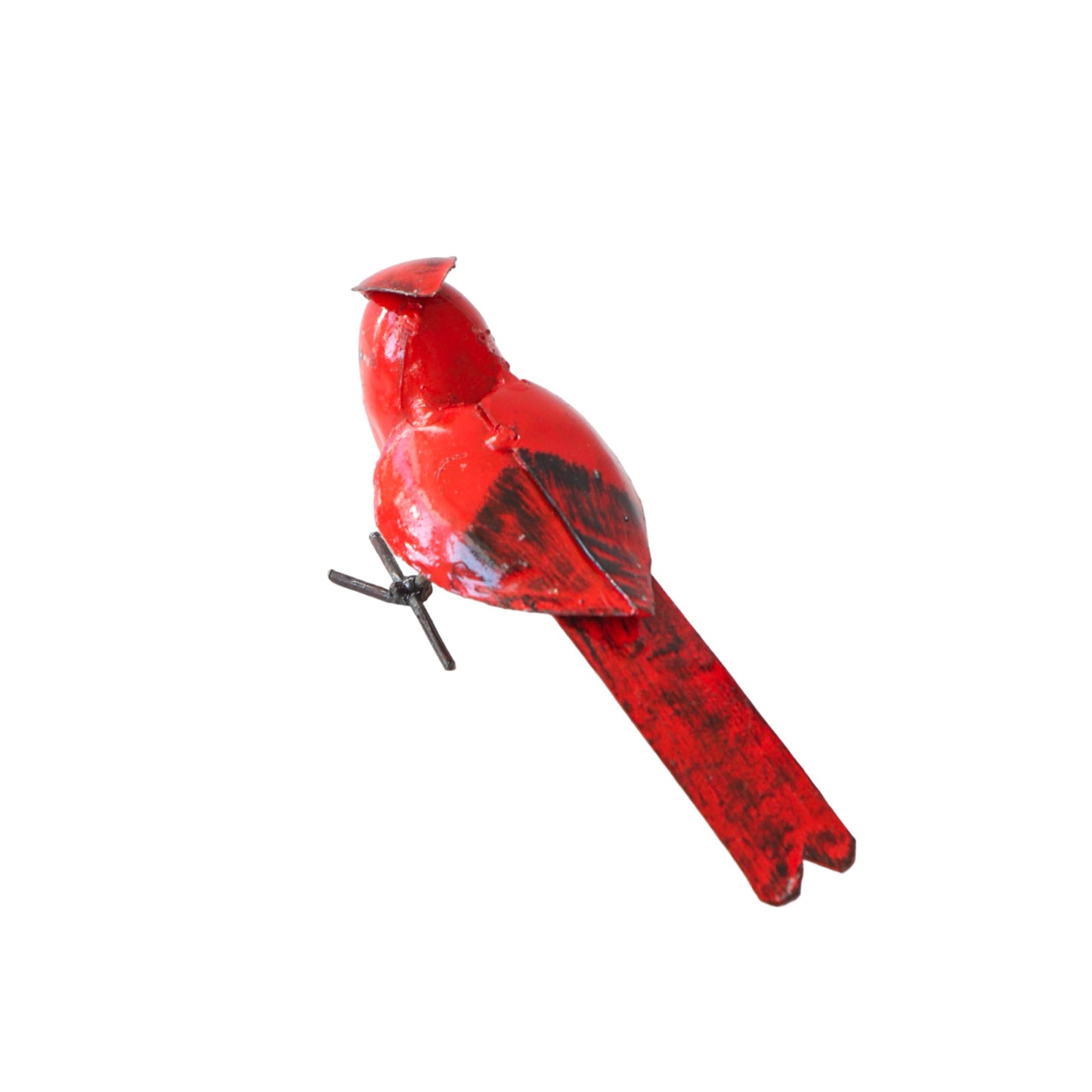 Recycled Metal Garden Sculpture - Cardinal (small)