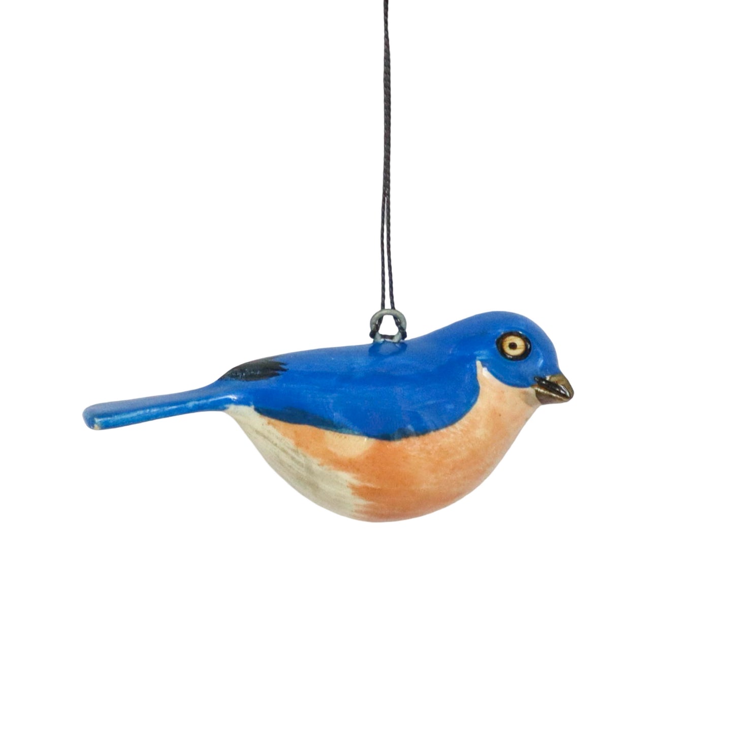 Hand-Carved Bird Ornament - Eastern Bluebird