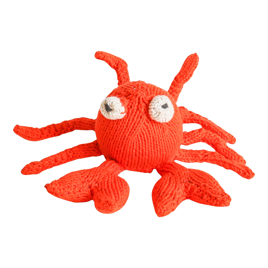 Hand Knit Organic Cotton Crab