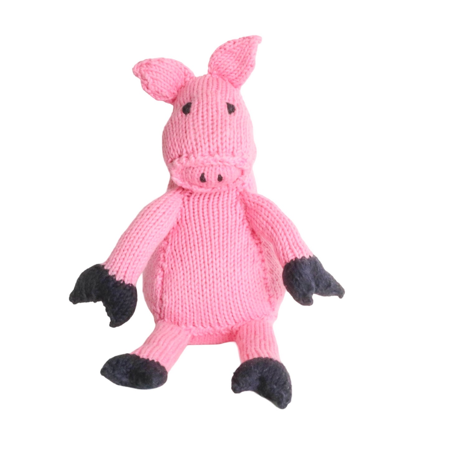 Hand Knit Organic Cotton Pig
