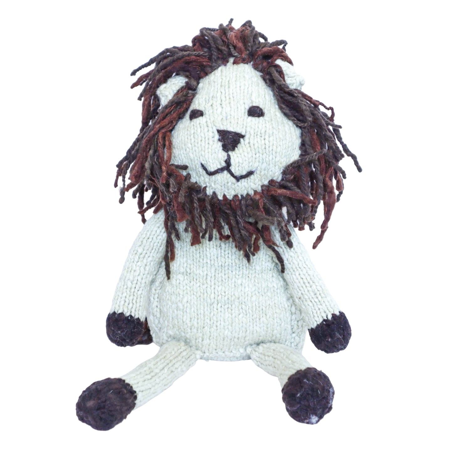 Hand Knit Homespun Wool Safari-Style Lion