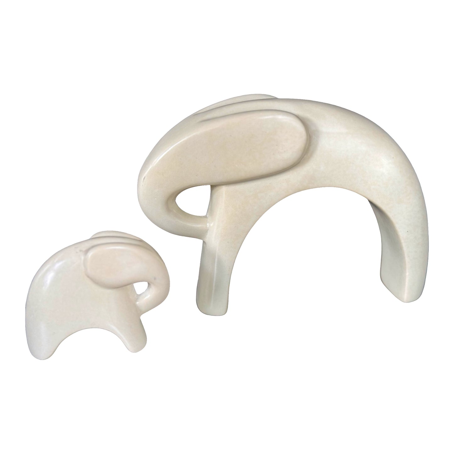 Soapstone Nesting Elephant Mama & Baby