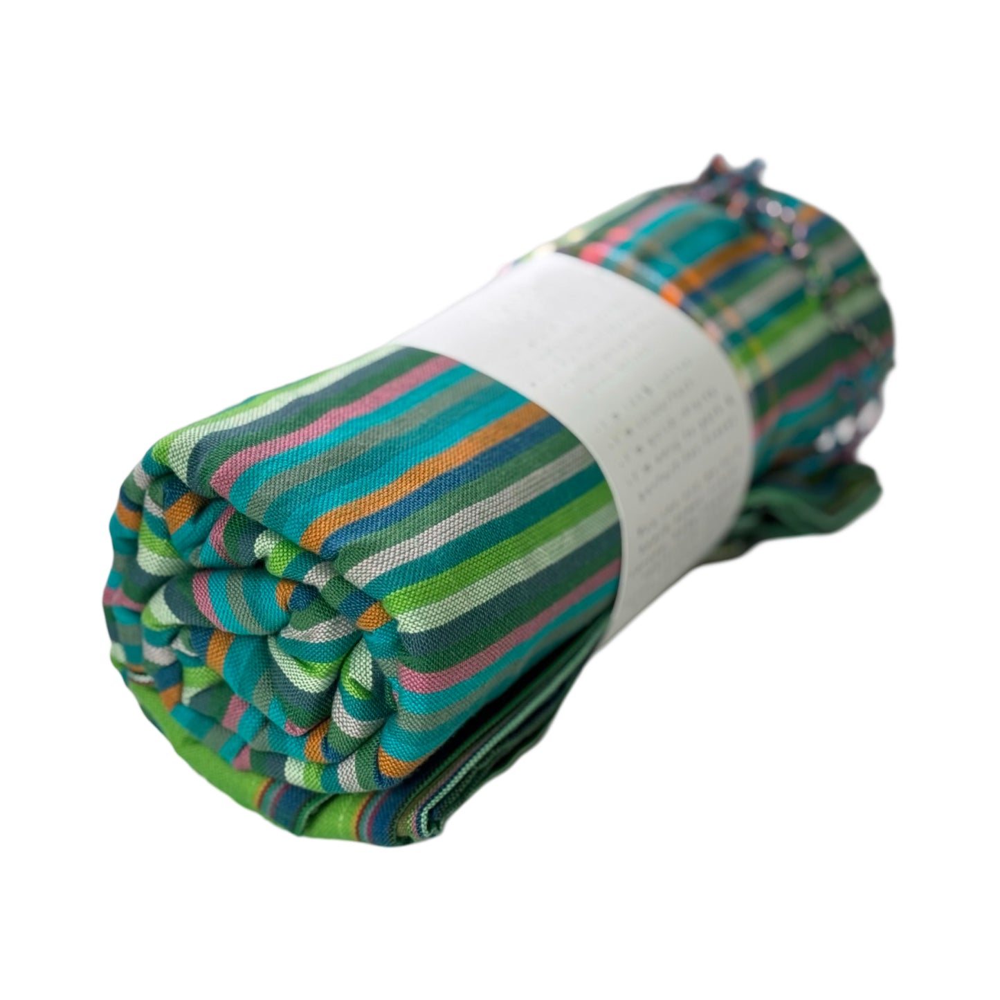 Kikoi with Towel - Apple Green Stripe & Ice Blue