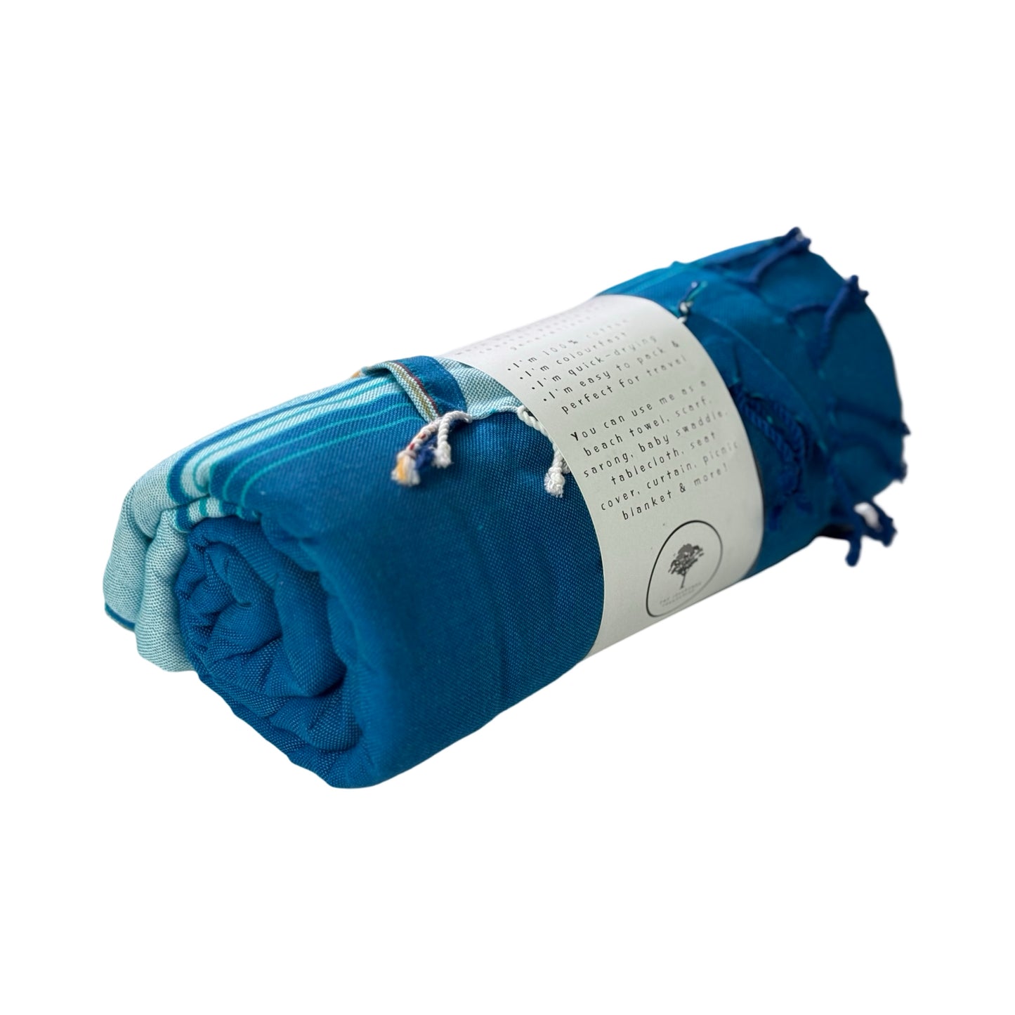 Kikoi with Towel - Royal Blue & Saffron