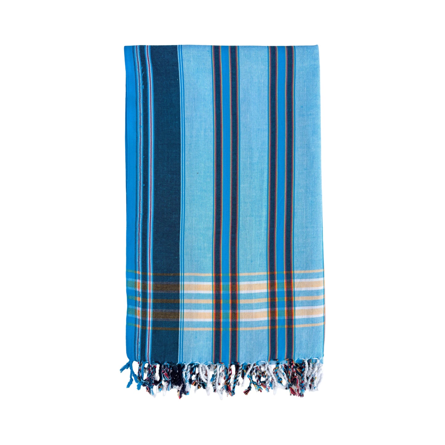 Kikoi Beach Wrap - Blue/Teal Stripe