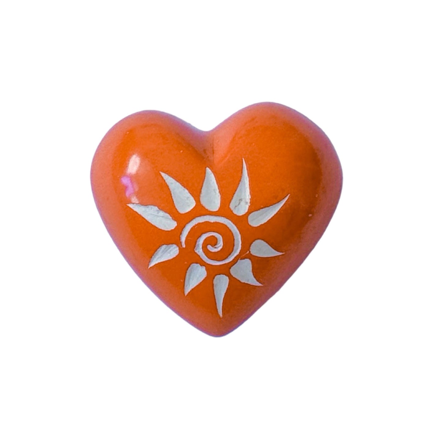 Soapstone Painted Hearts with Etching