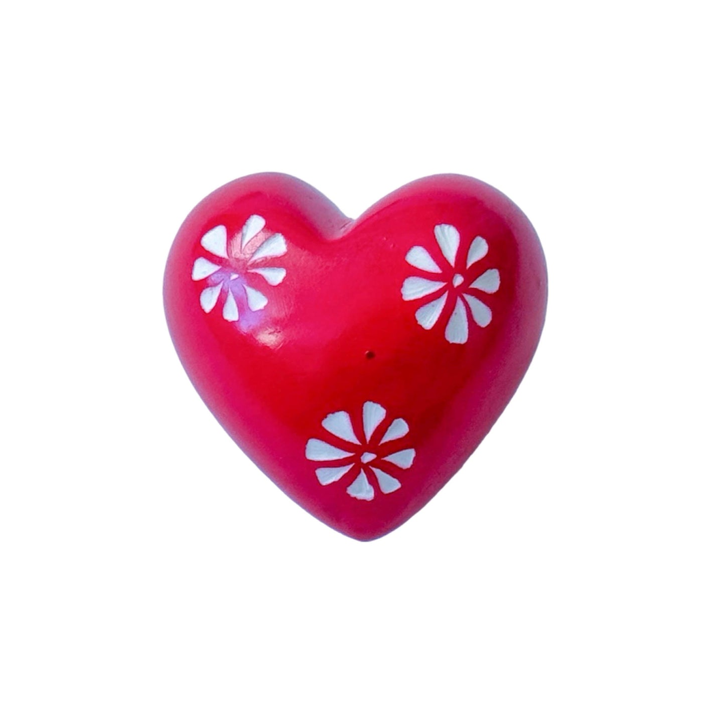Soapstone Painted Hearts with Etching