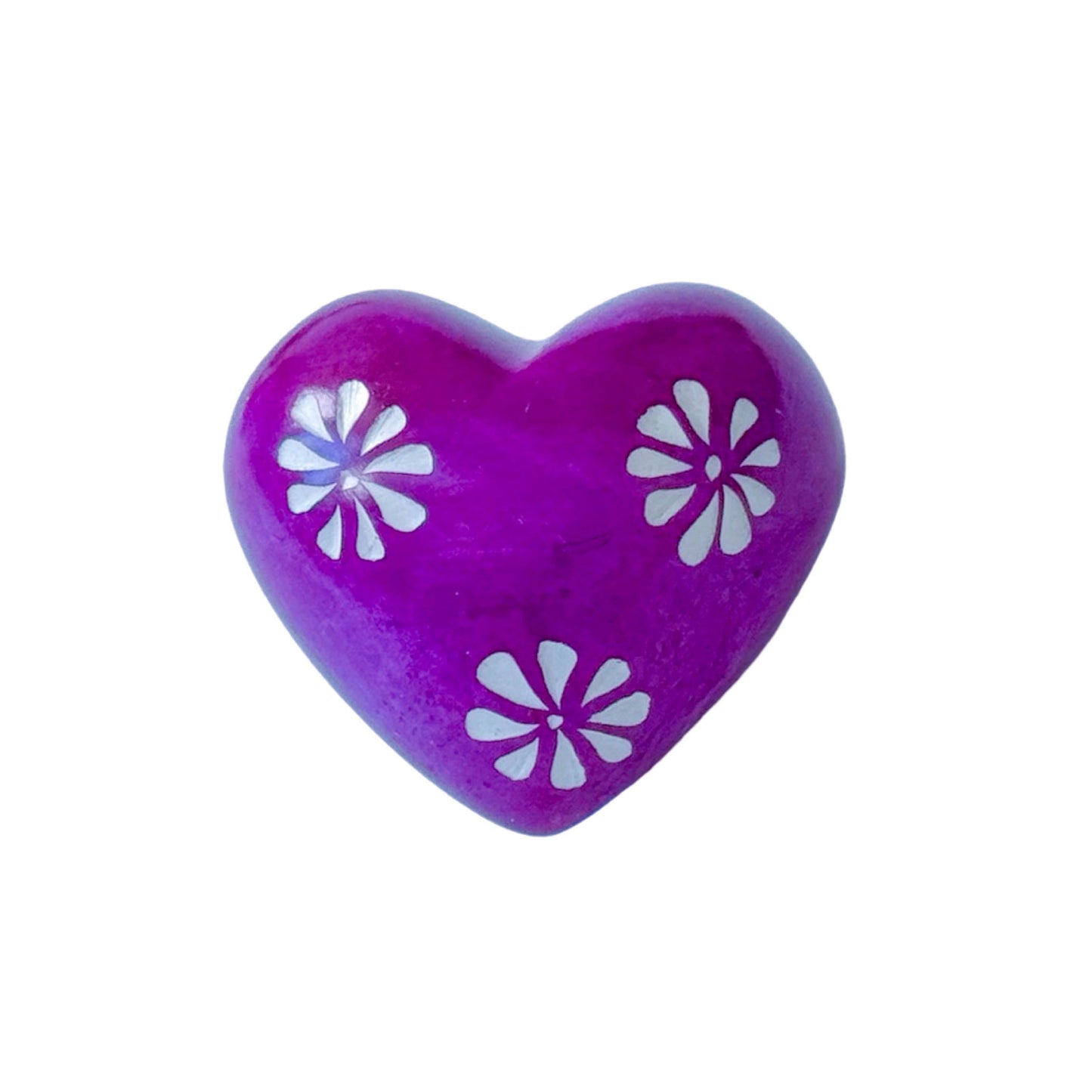 Soapstone Painted Hearts with Etching