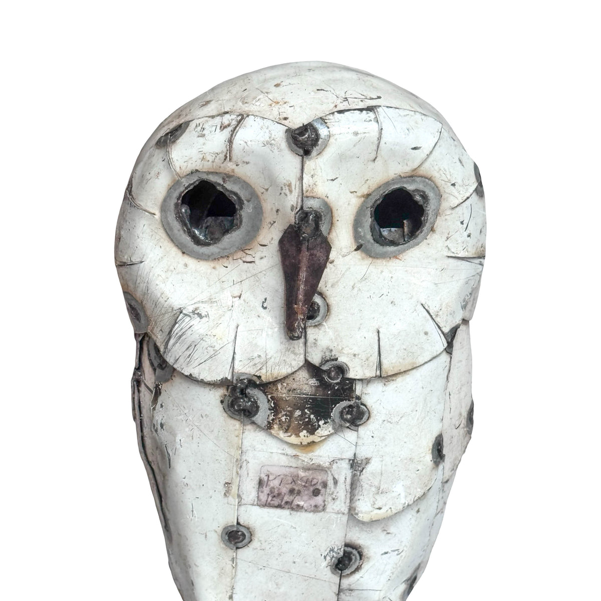 Recycled Metal Garden Sculpture - Barn Owl