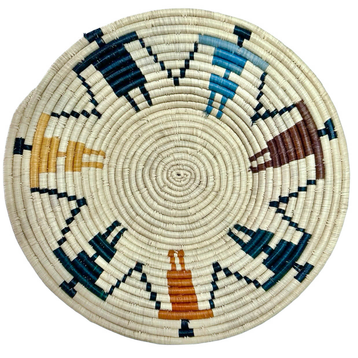 Hand-woven Wall hanging / Platter Basket - People