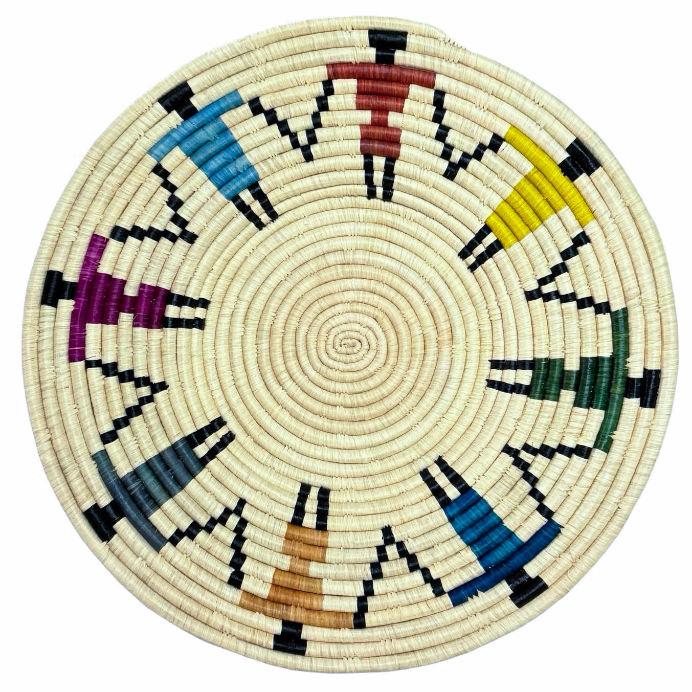 Hand-woven Wall hanging / Platter Basket - People