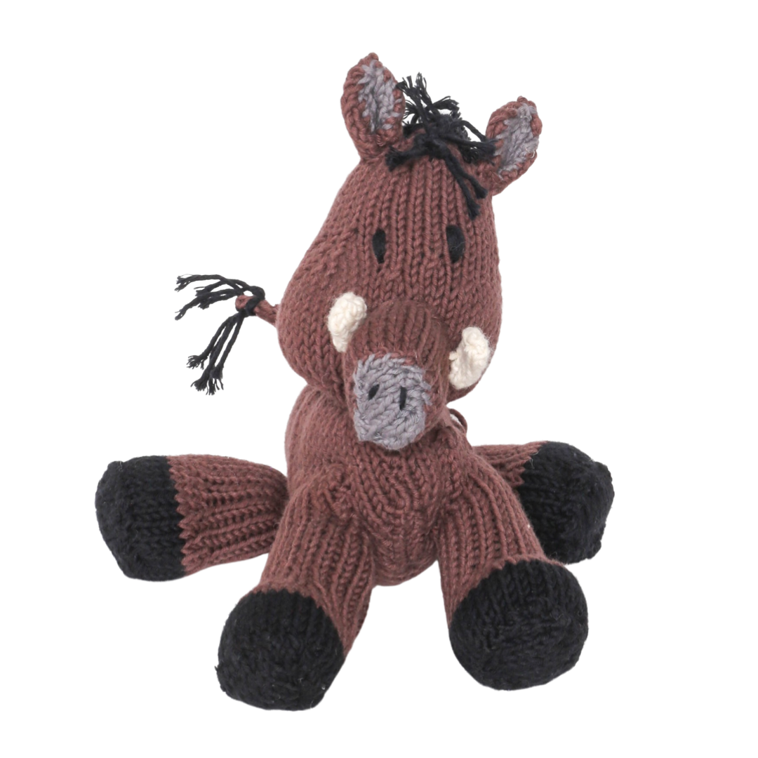 Hand Knit Organic Cotton Bush Baby-Style Warthog