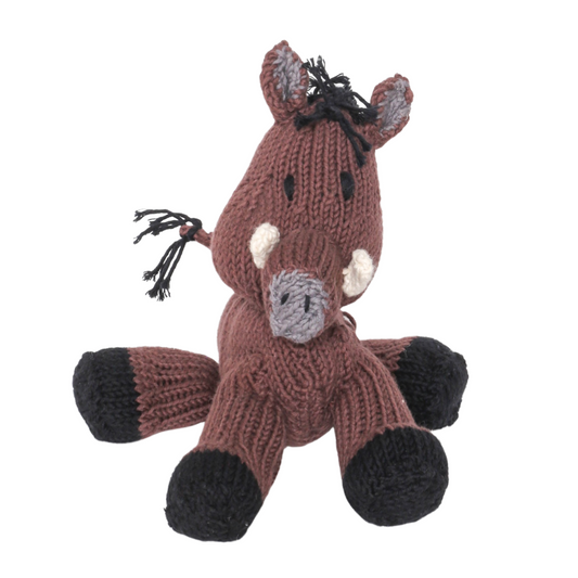Hand Knit Organic Cotton Bush Baby-Style Warthog