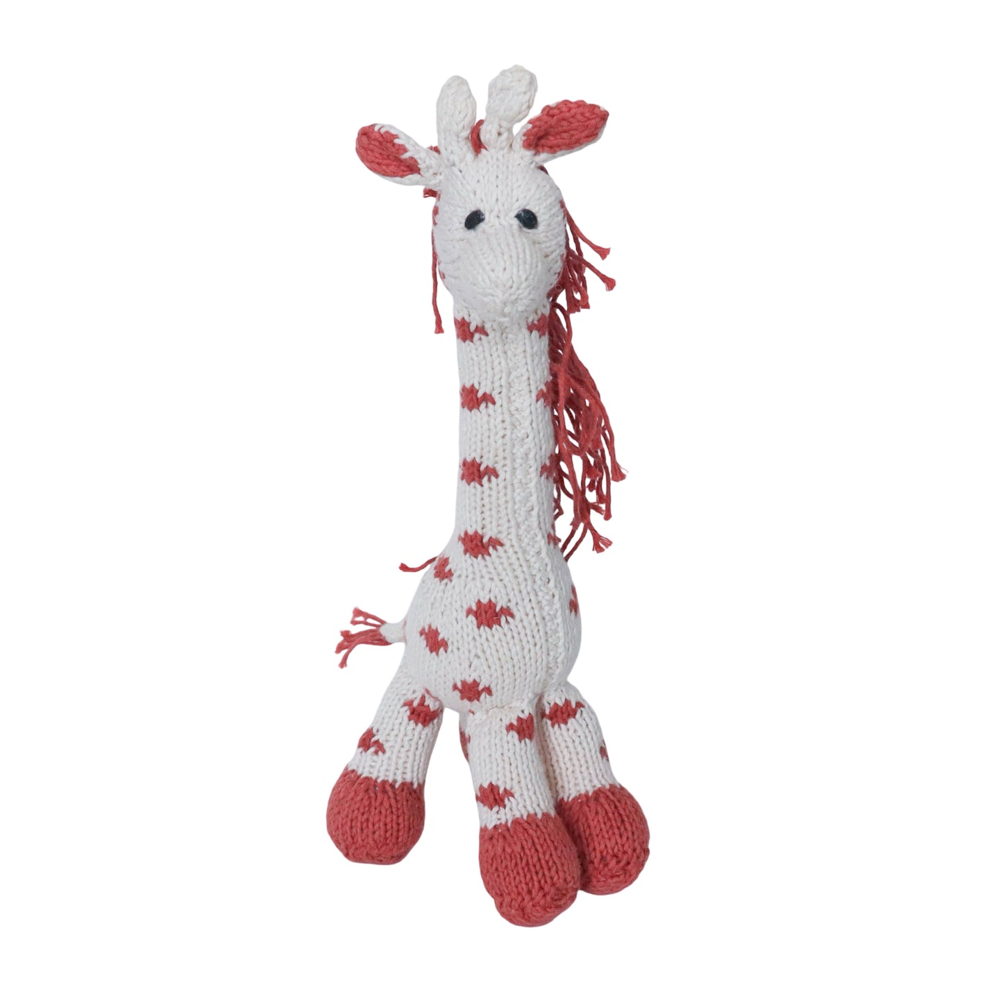 Hand Knit Organic Cotton Bush Baby-Style Giraffe