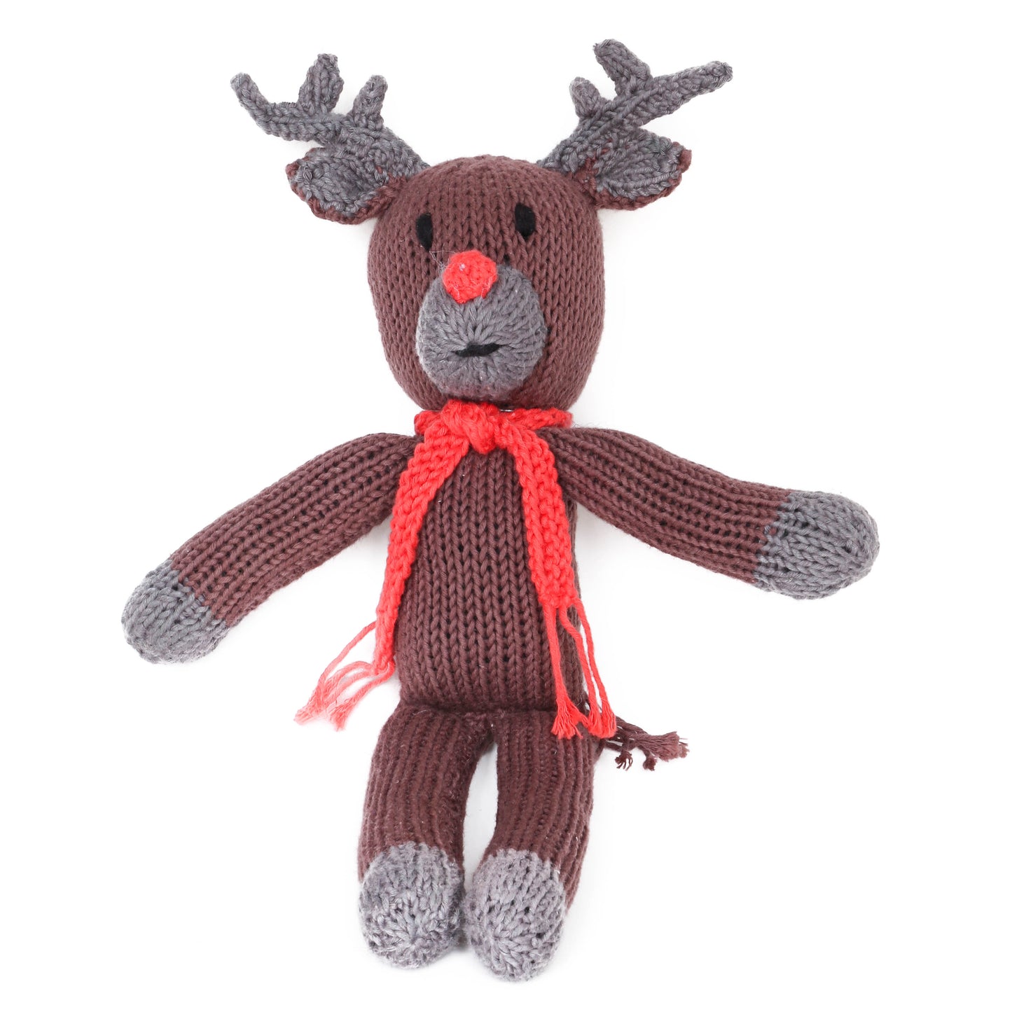 Hand Knit Organic Cotton Spider-Style Reindeer