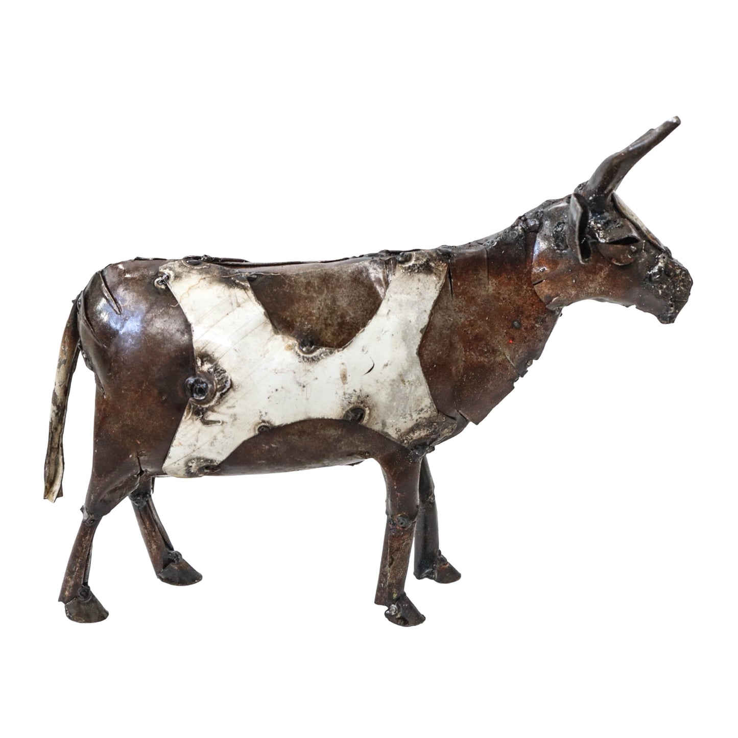 Recycled Metal Garden Sculpture - Cow