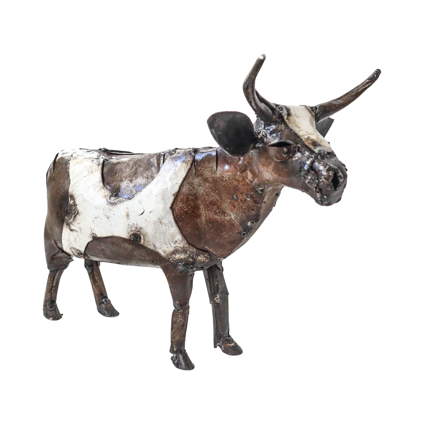 Recycled Metal Garden Sculpture - Cow