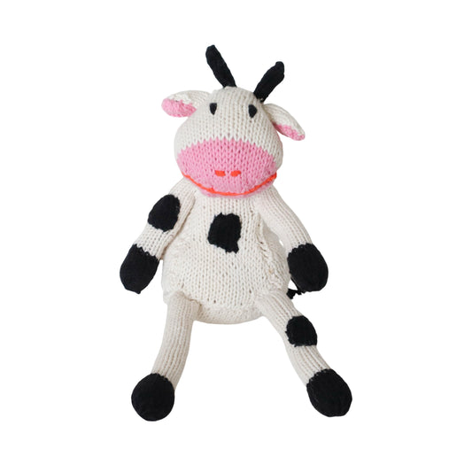 Hand Knit Organic Cotton Farmhouse-style Cow