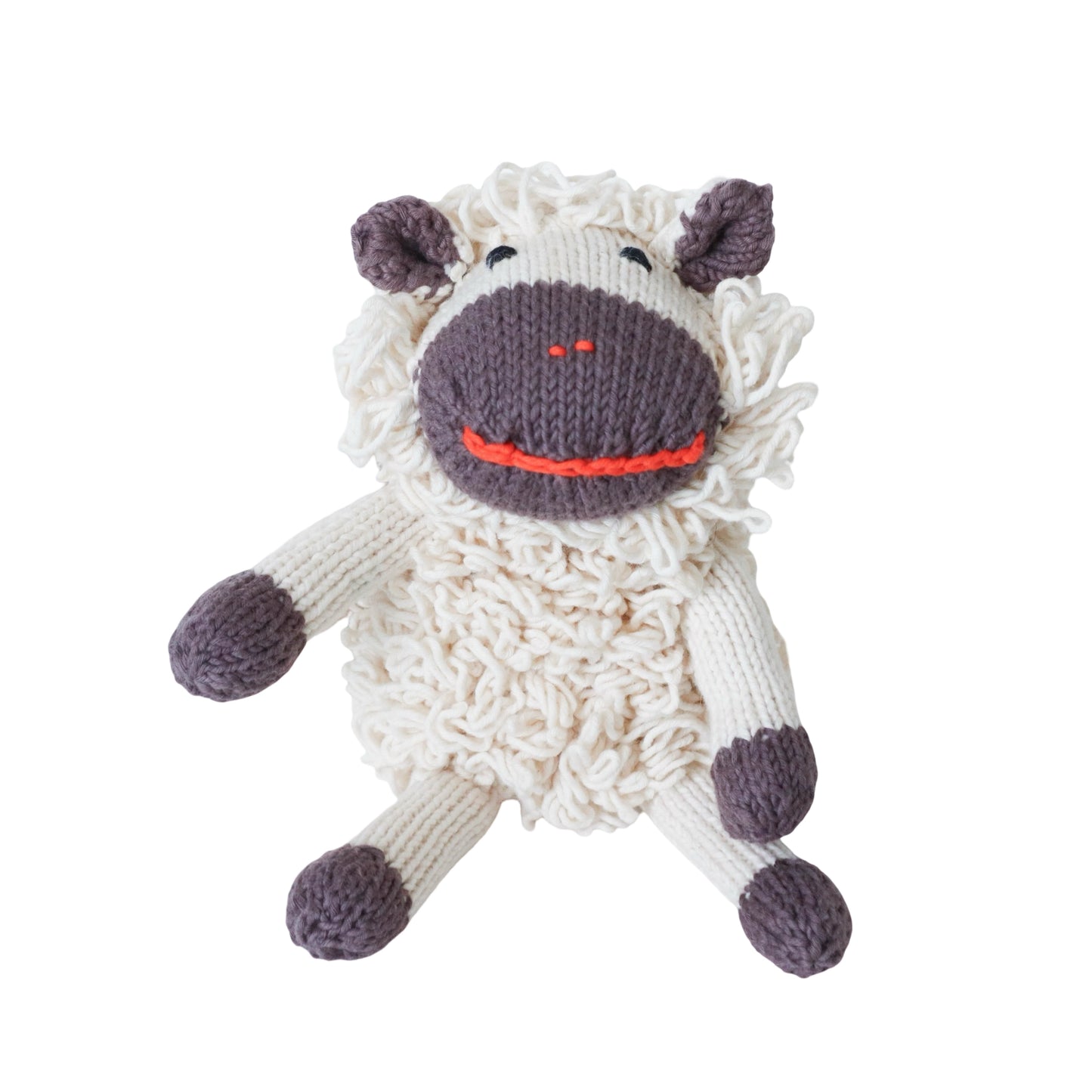 Hand Knit Organic Cotton Farmhouse-style Sheep