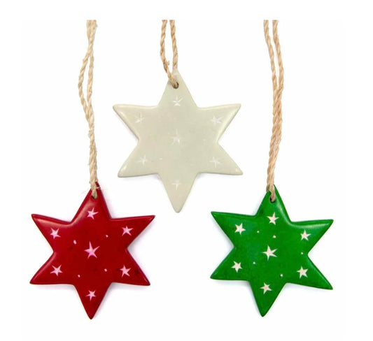 Soapstone Star Ornament