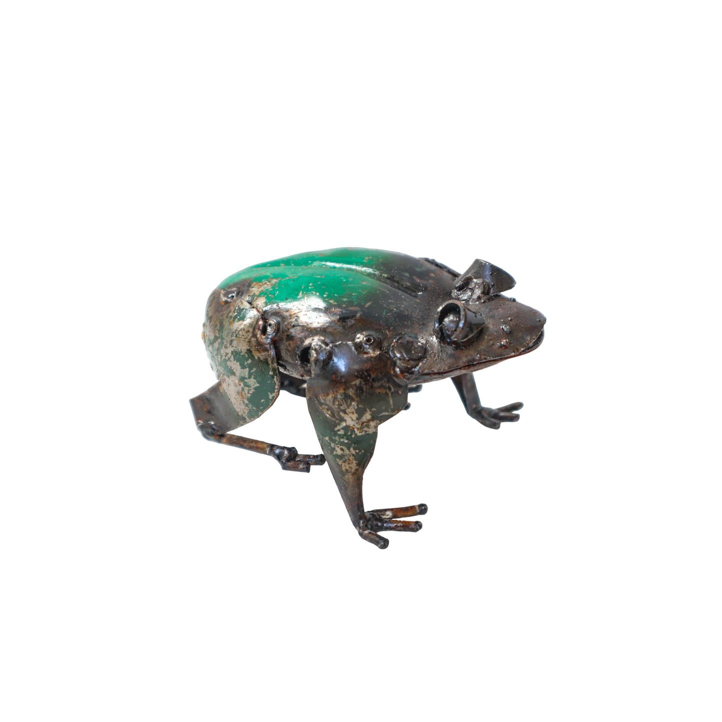 Recycled Metal Garden Sculpture - Frog