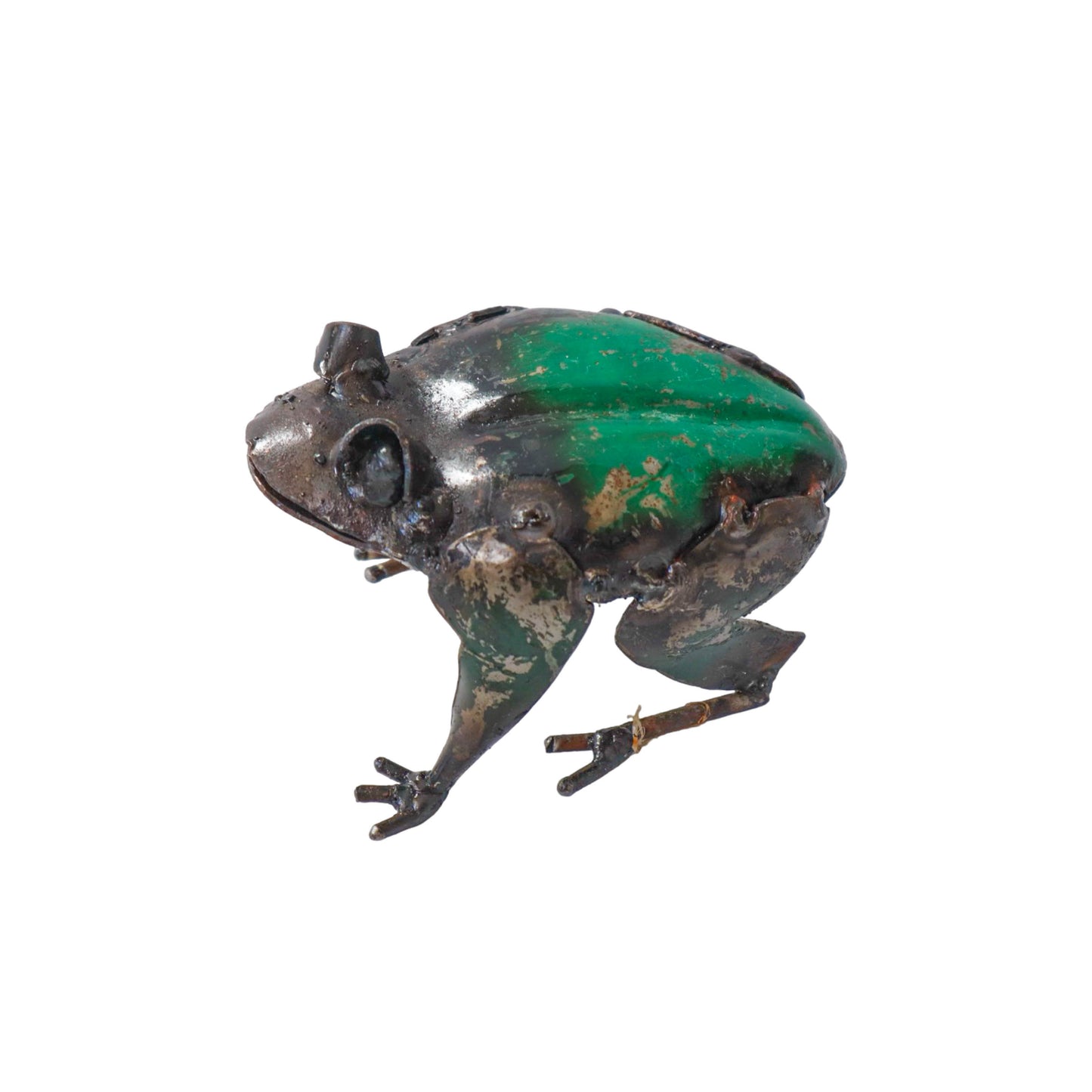 Recycled Metal Garden Sculpture - Frog