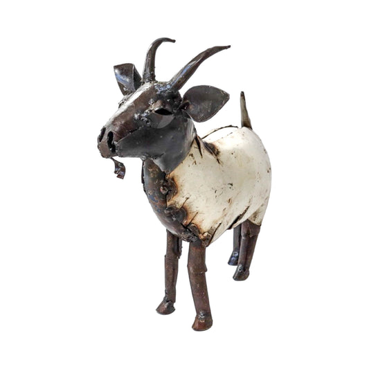 Recycled Metal Garden Sculpture - Goat