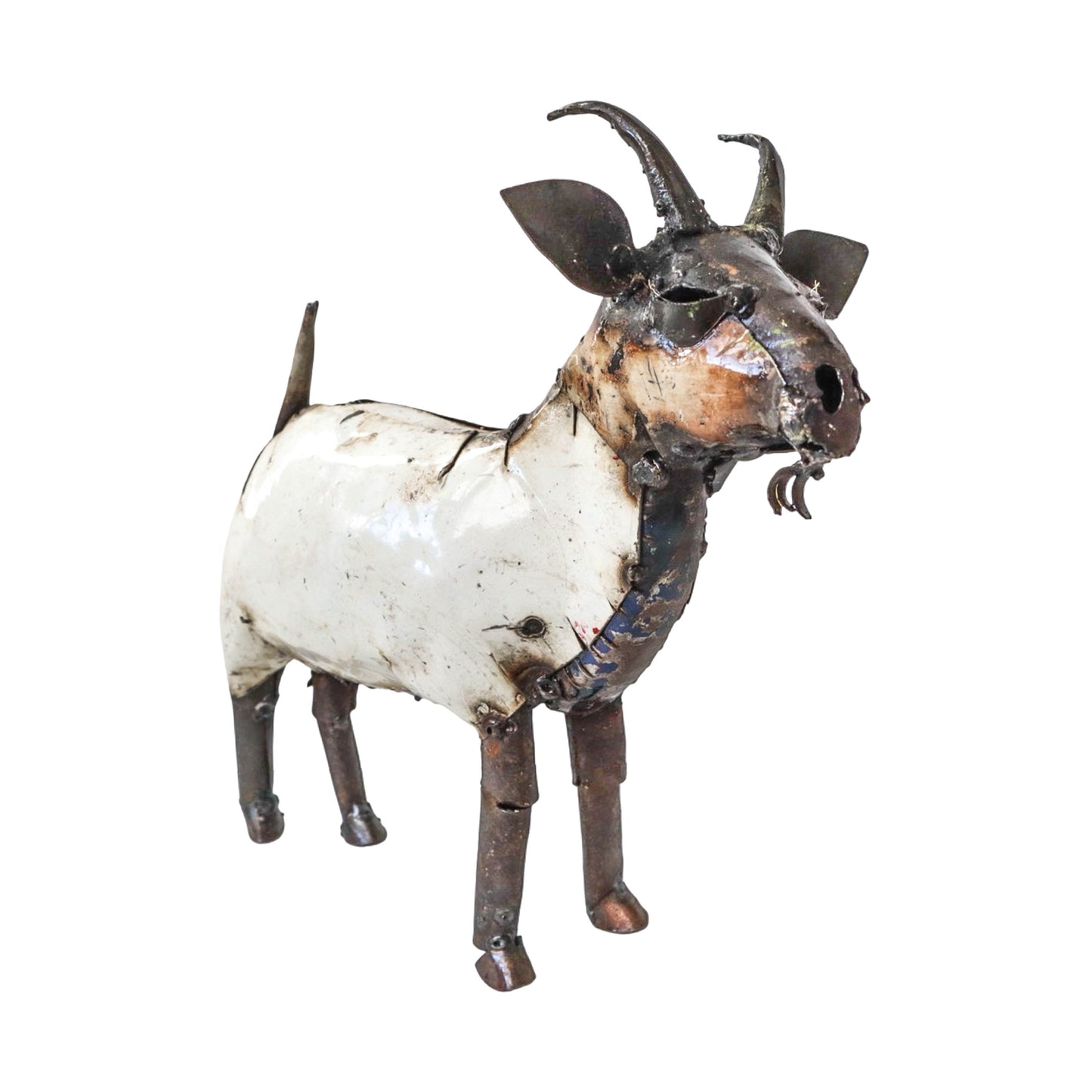 Recycled Metal Garden Sculpture - Goat