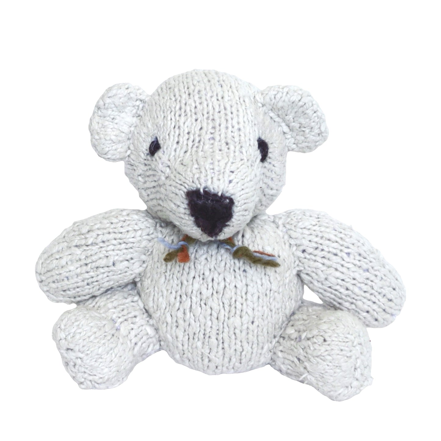 Hand Knit Homespun Cotton Teddy Bear