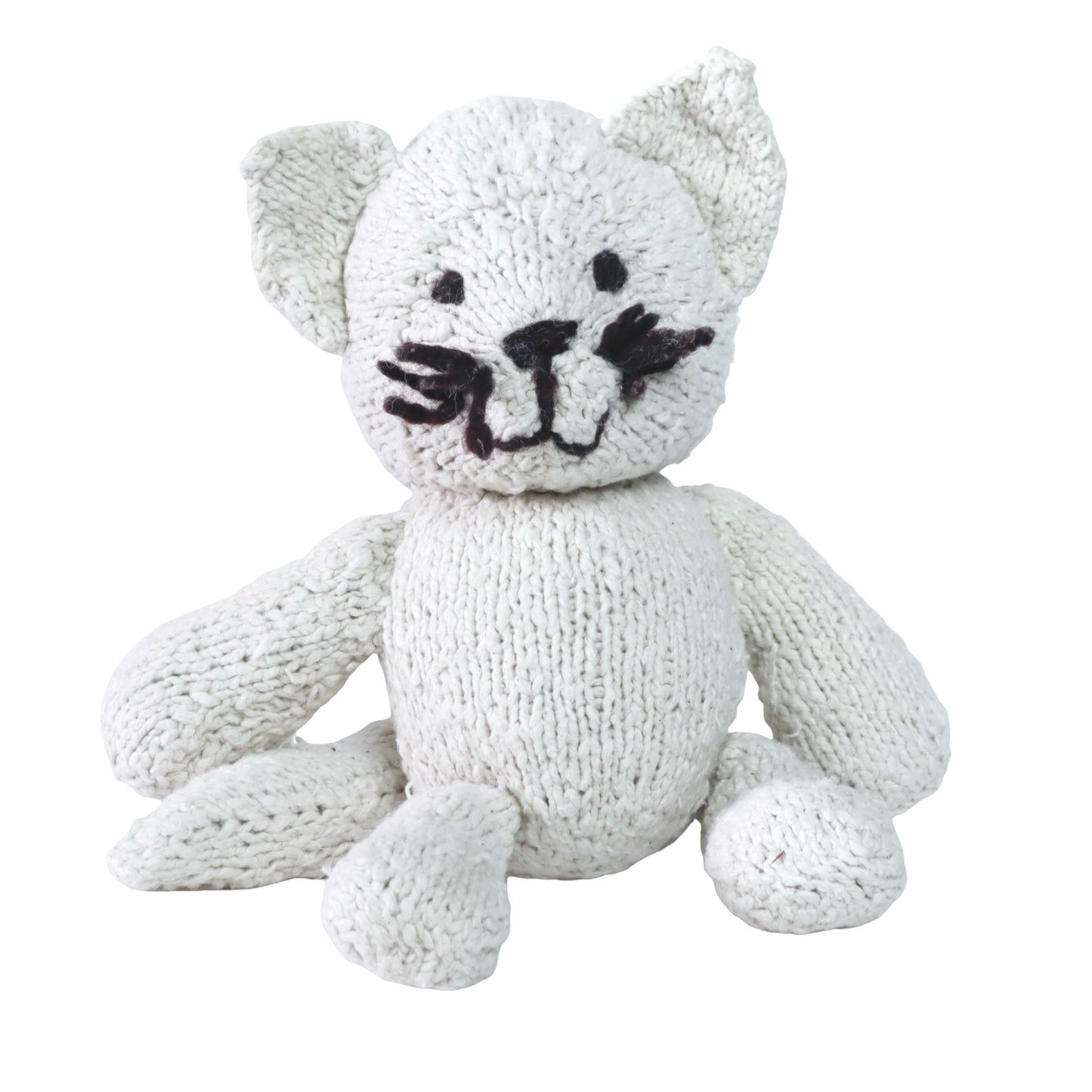 Hand Knit Homespun Cotton Kitty