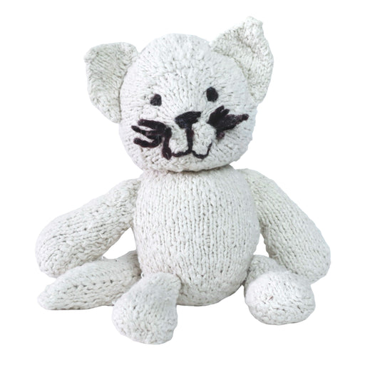 Hand Knit Homespun Cotton Kitty