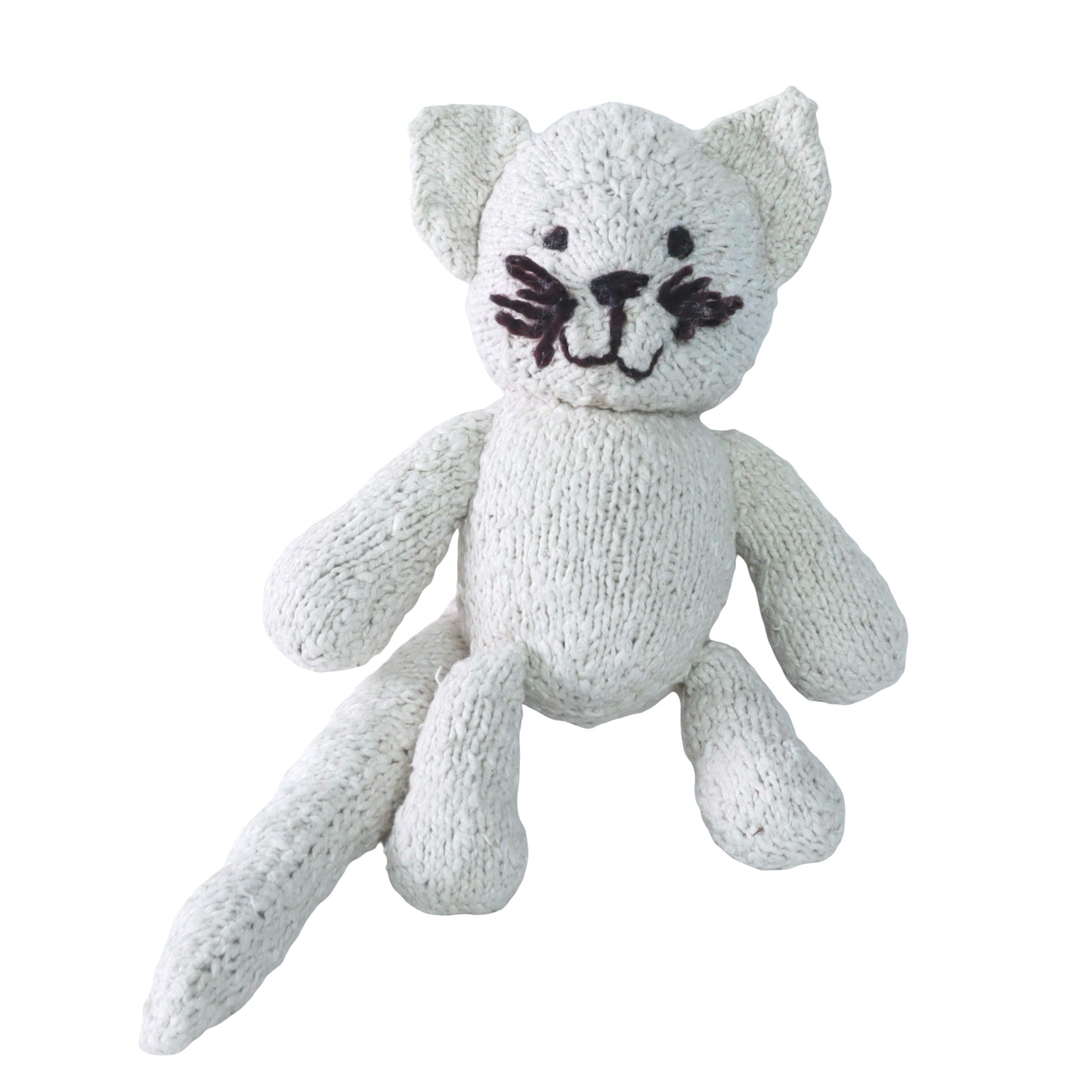 Hand Knit Homespun Cotton Kitty