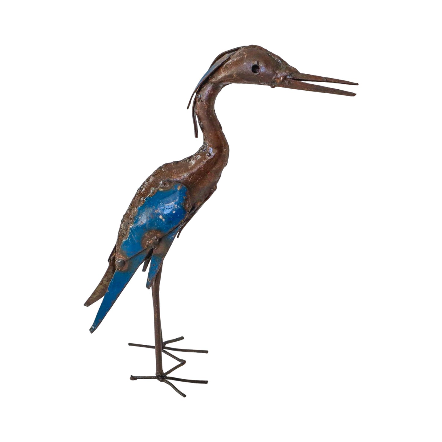 Recycled Metal Garden Sculpture - Heron