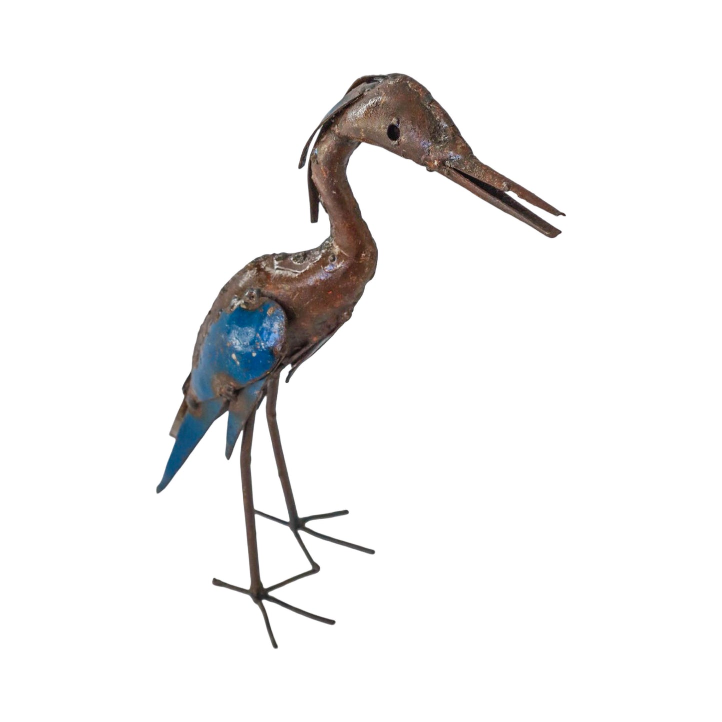 Recycled Metal Garden Sculpture - Heron