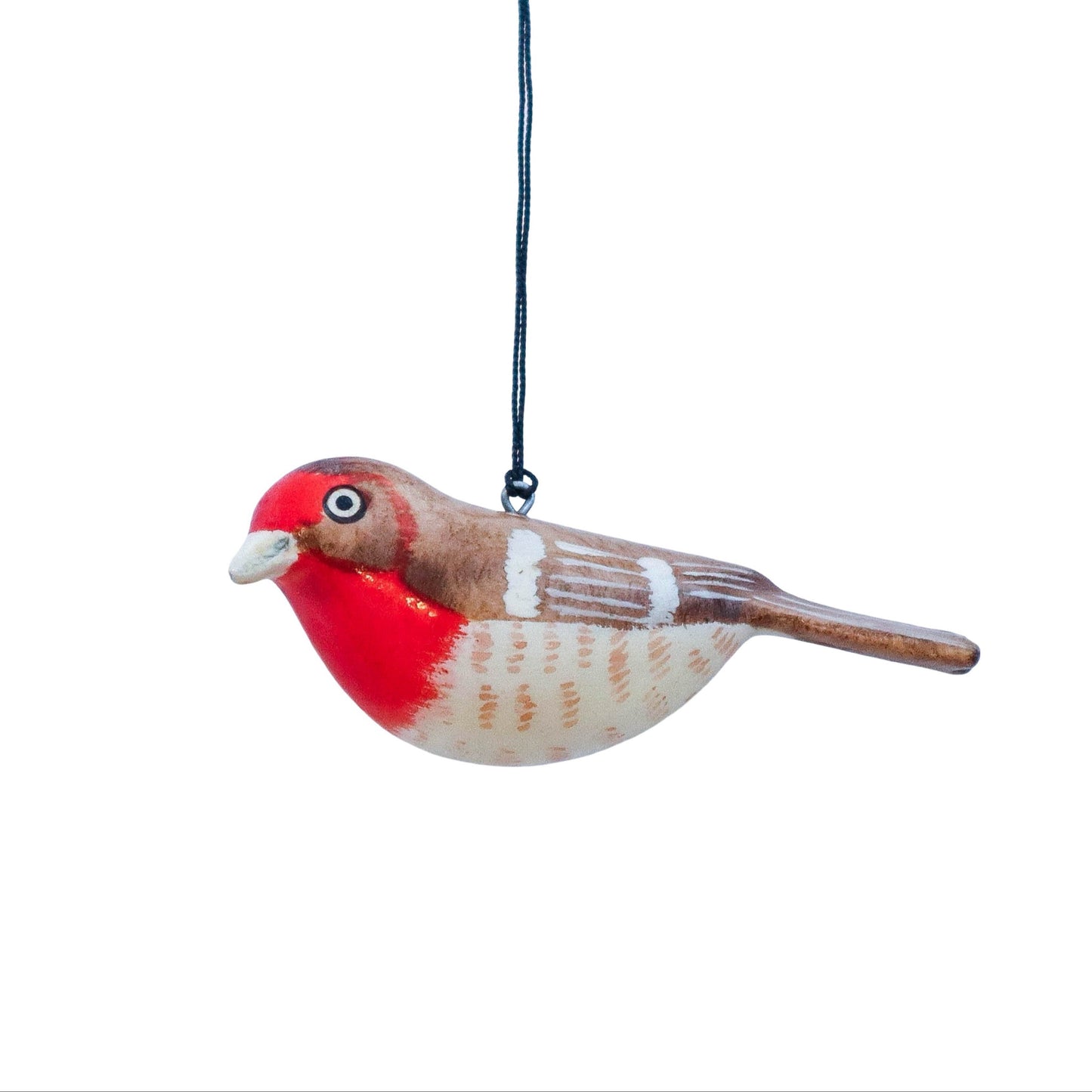 Hand-Carved Bird Ornament - House Finch
