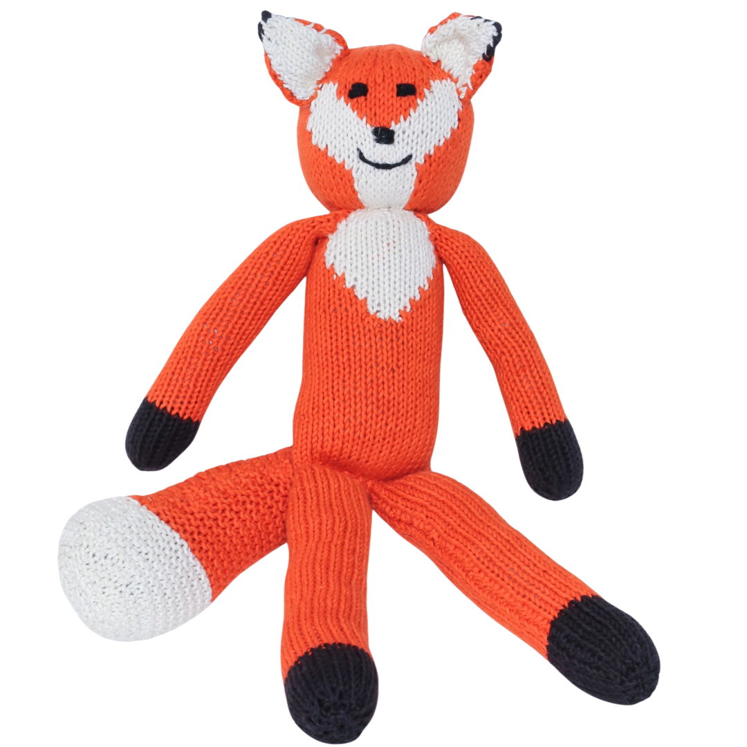 Hand Knit Organic Cotton Fox