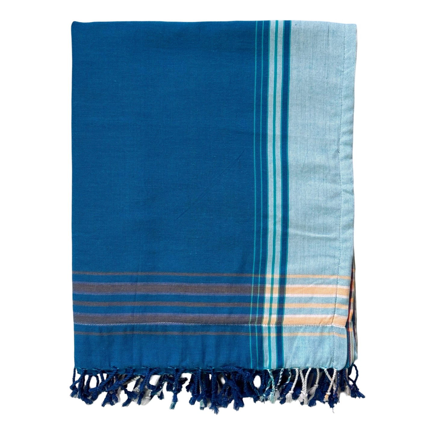 Kikoi with Towel - Royal Blue & Saffron