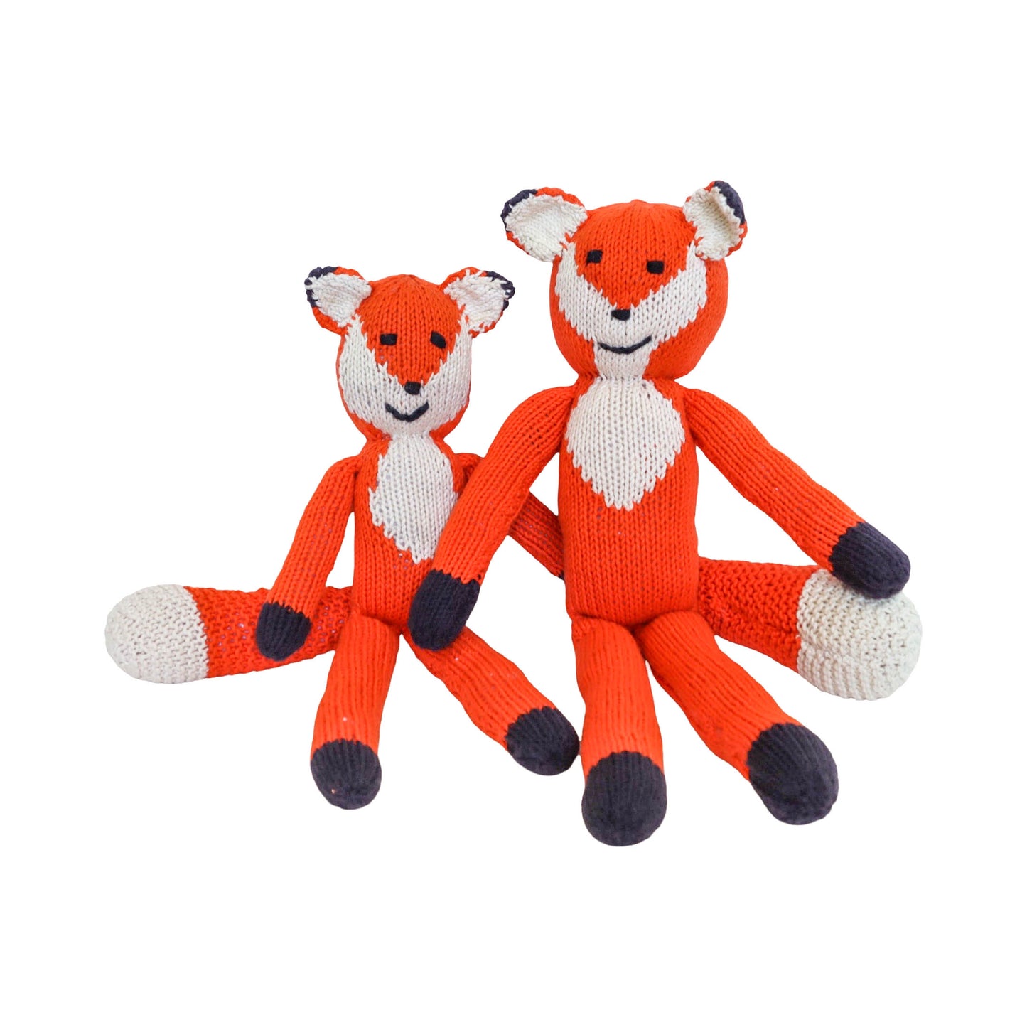 Hand Knit Organic Cotton Fox