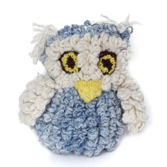 Hand Knit Homespun Wool Owl