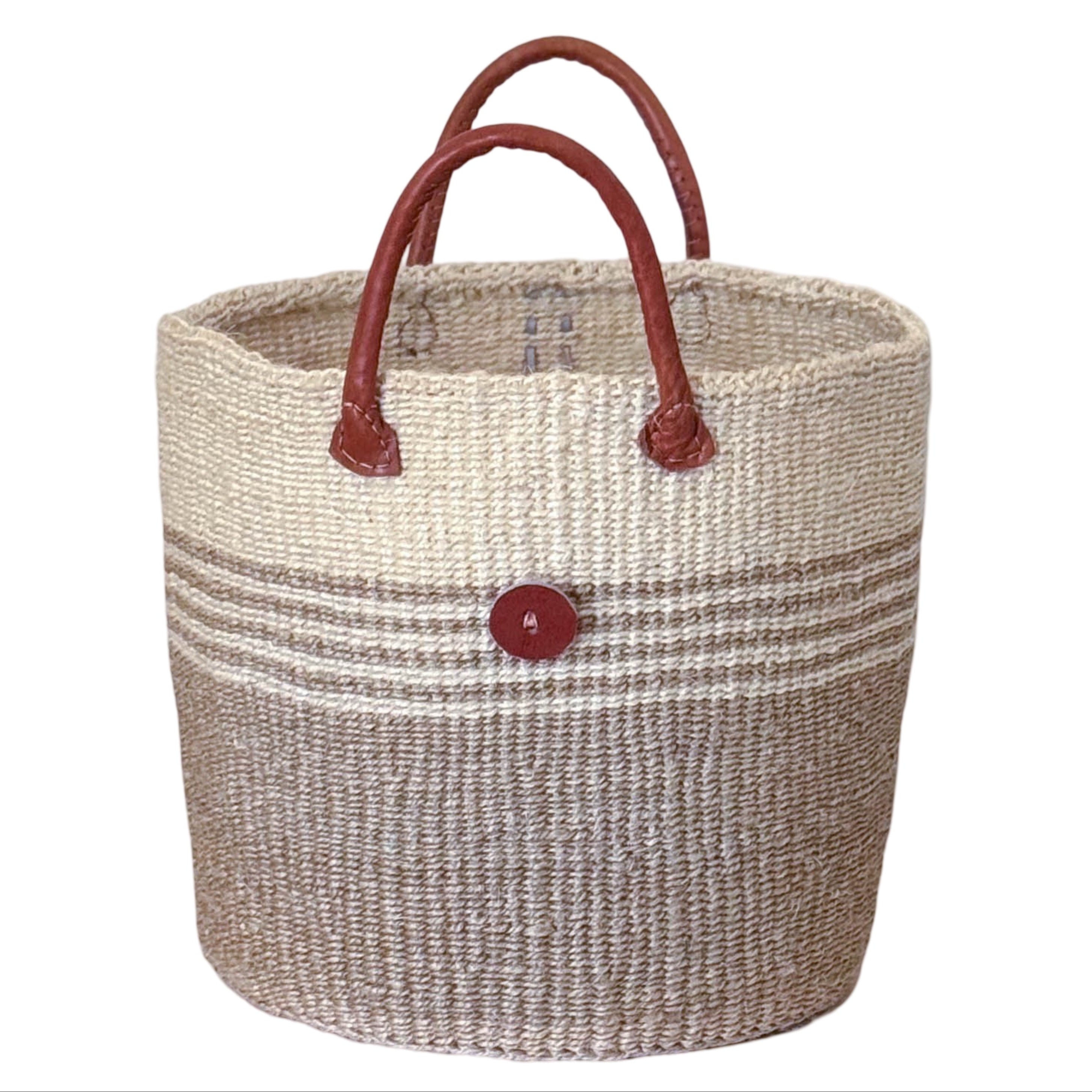 h*y様 CDL TOKYO Hand Stitched Mini Basket Kiondo Basket with Leather Handles - XL – The Jacaranda Collective