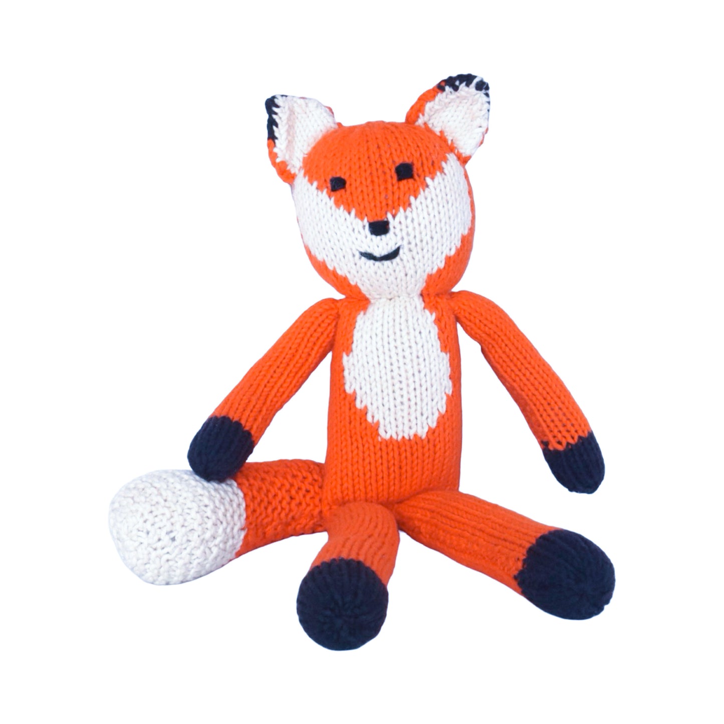 Hand Knit Organic Cotton Fox