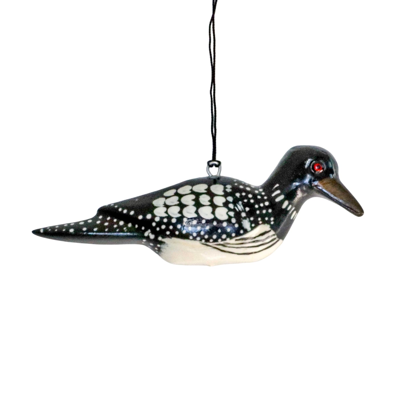 Hand-Carved Bird Ornament - Loon