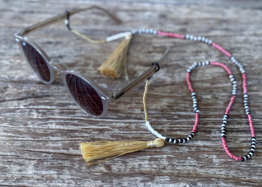 Beaded Sunglasses Chain - Hanna with Tassels