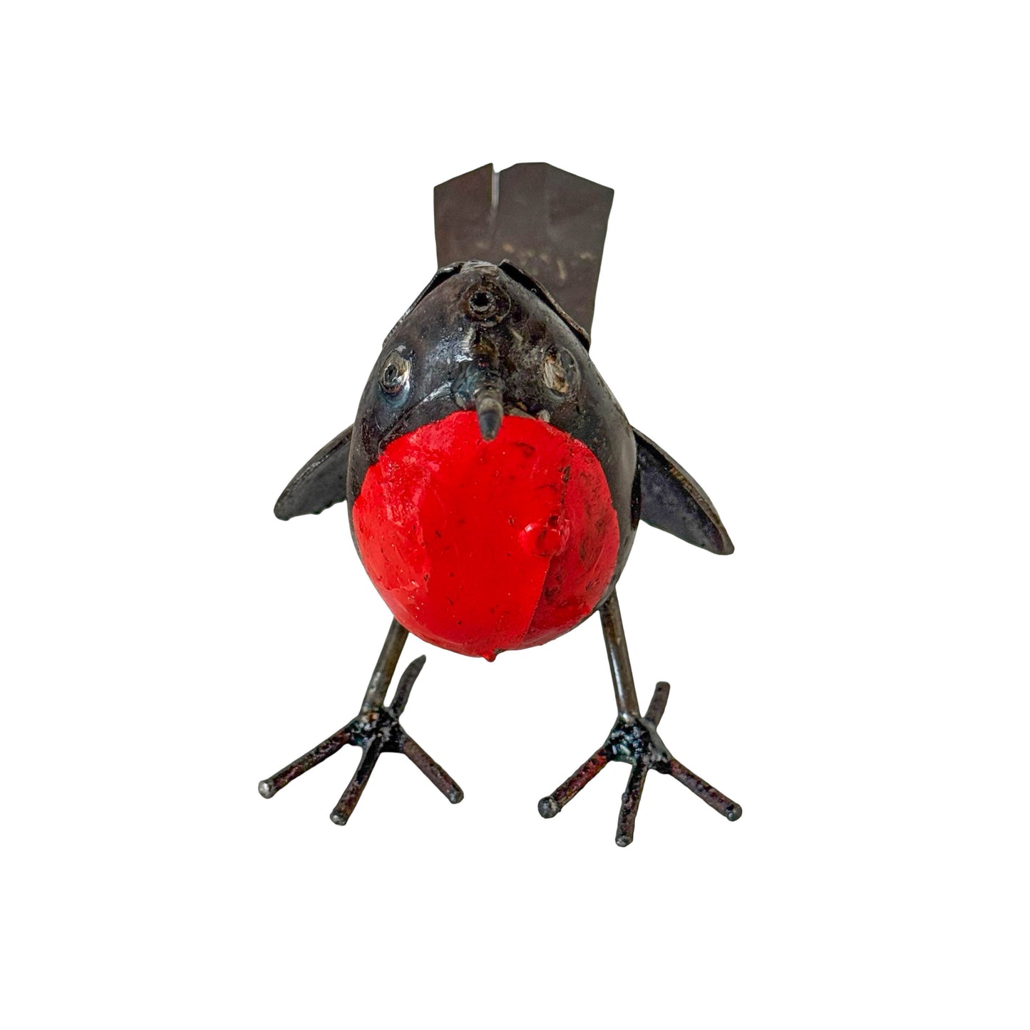 Recycled Metal Garden Sculpture - Robin (small)