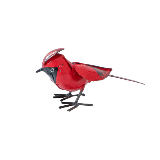 Recycled Metal Garden Sculpture - Cardinal (small)