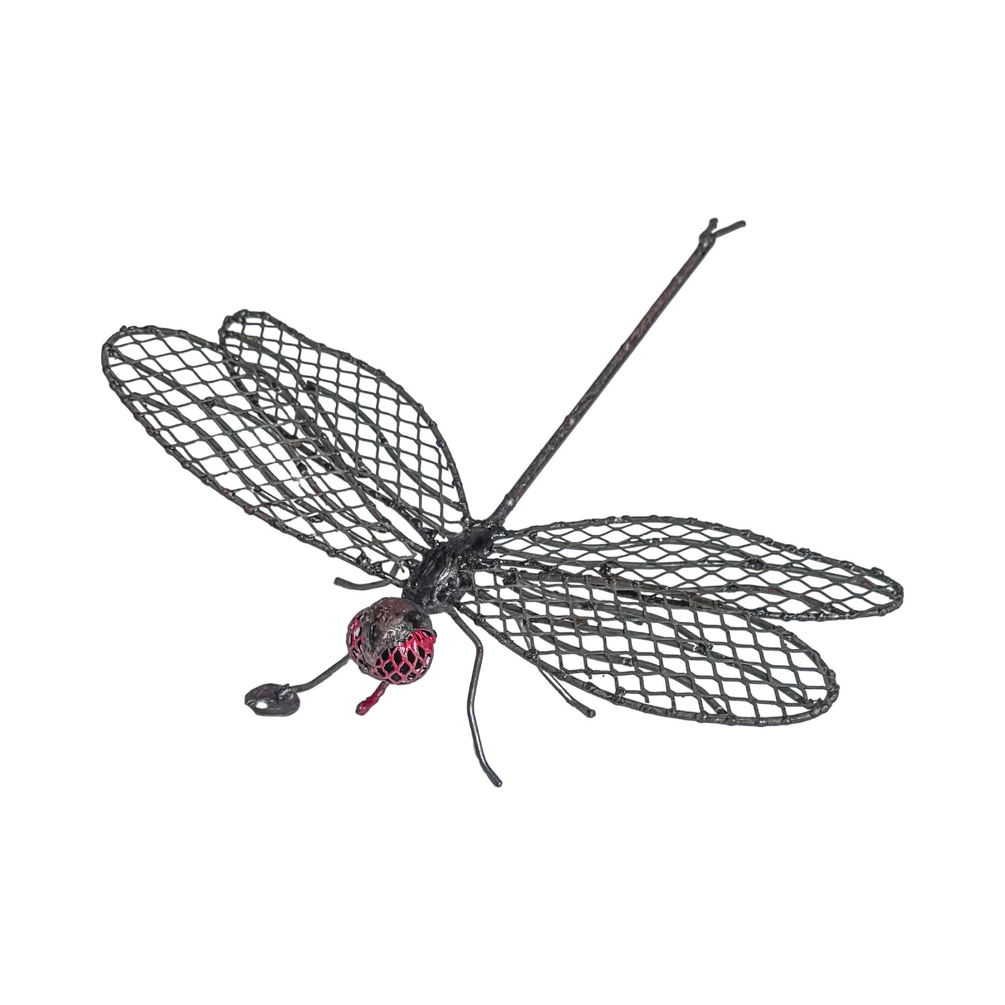 Recycled Metal Garden Sculpture - Wall-Mounted Dragonfly