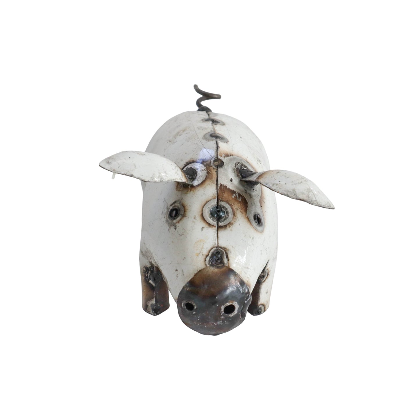 Recycled Metal Garden Sculpture - Pig