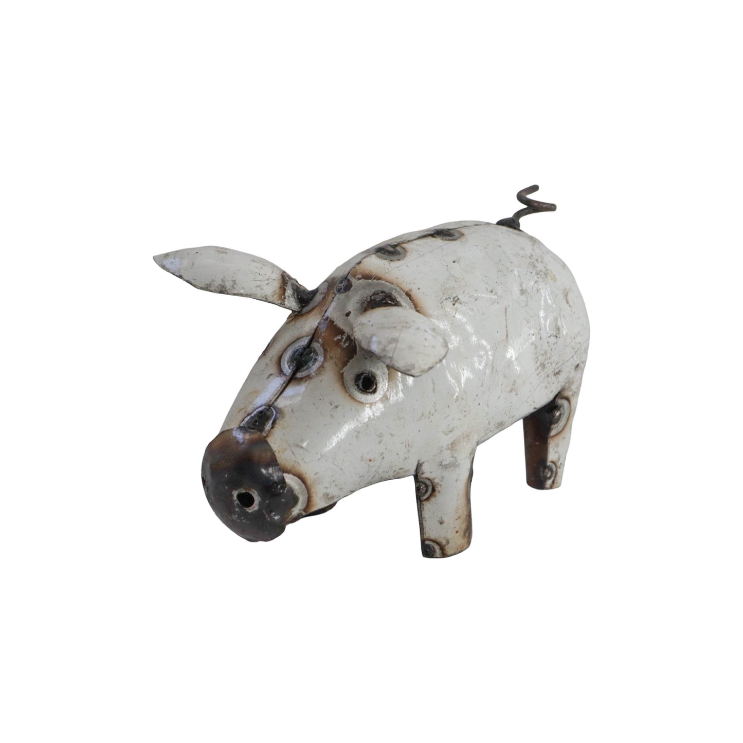 Recycled Metal Garden Sculpture - Pig